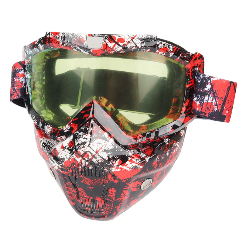 Mountain Biking Helmet Full Face - Kacamata sepeda motor, masker, pelindung wajah