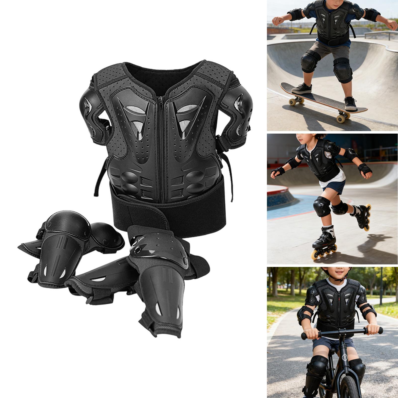 Mountain Biking Chest Protector - Setelan Pelindung Lengan Motocross untuk Anak-anak,