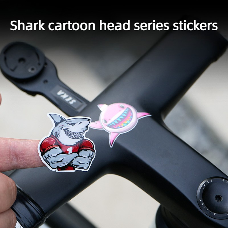 Mountain Biking Quotes - Stiker Sepeda Hiu Kartun, Stiker Dekoratif