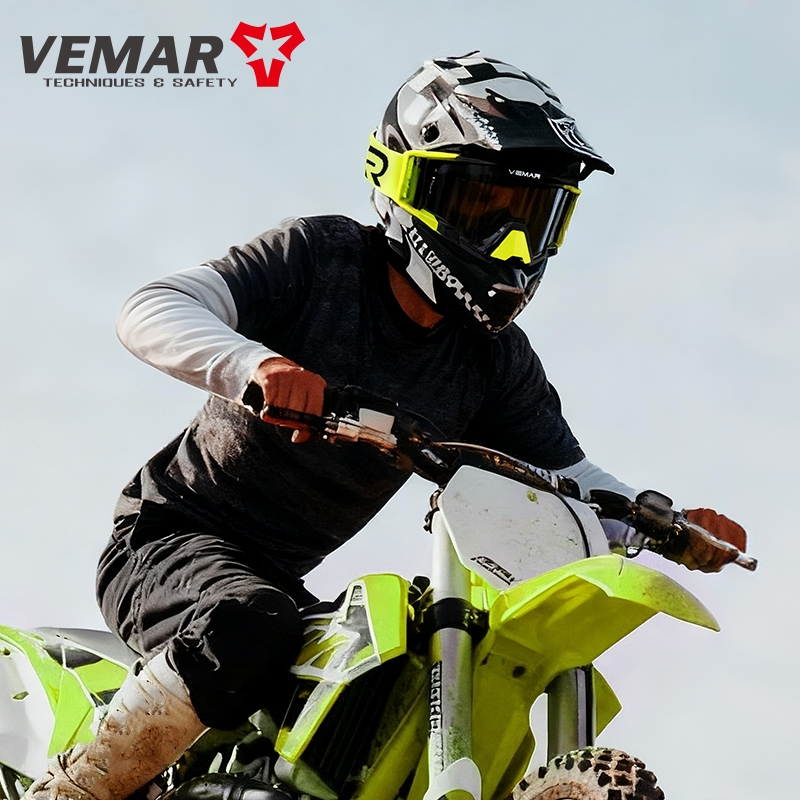 Mountain Biking Helmet Full Face - Kacamata Motor VEMAR Berkualitas Tinggi untuk