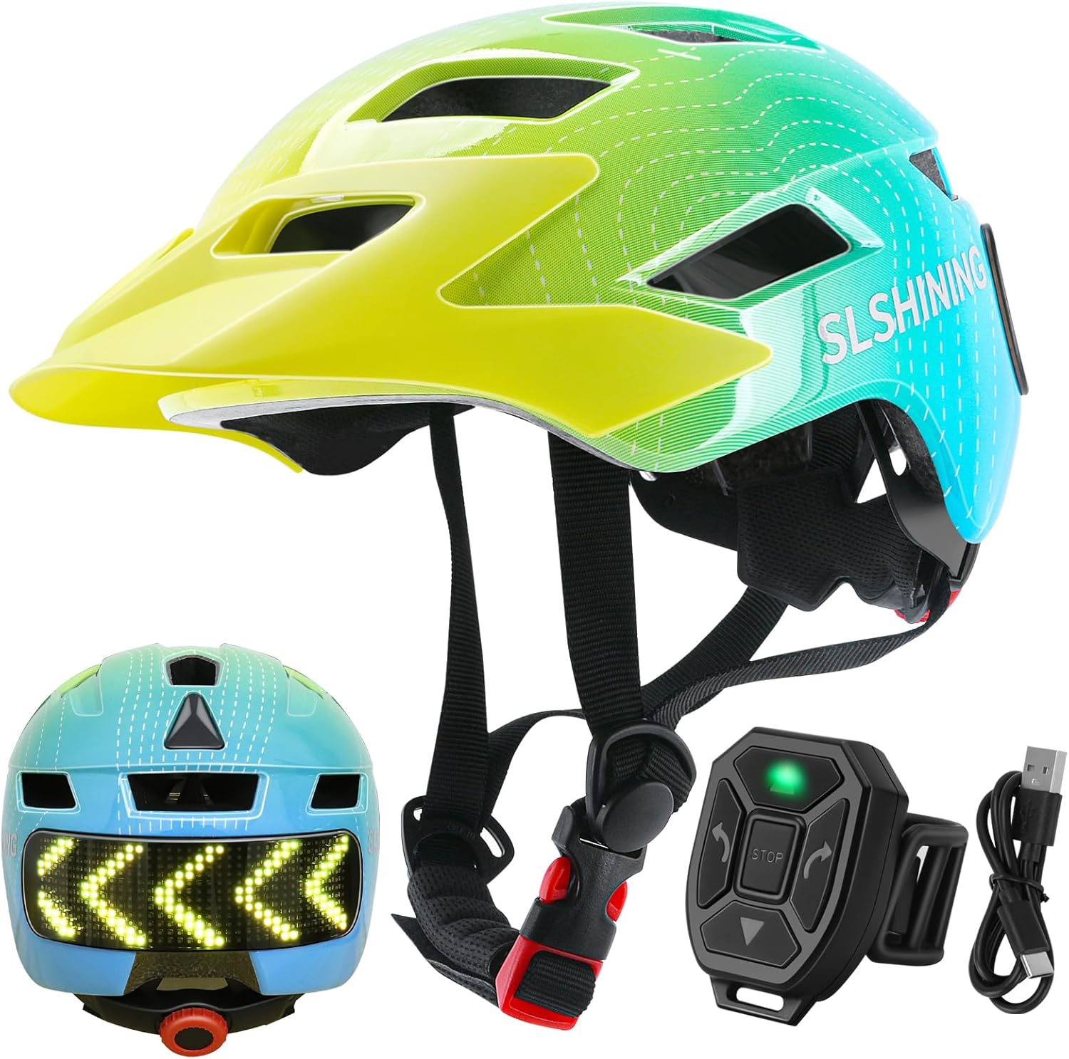 Mountain Biking Helmet Kids - Helm Sepeda LED Isi Ulang dengan
