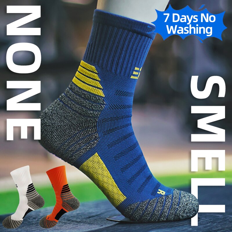 Mountain Biking Socks - Kaus kaki olahraga pria, deodoran Nano