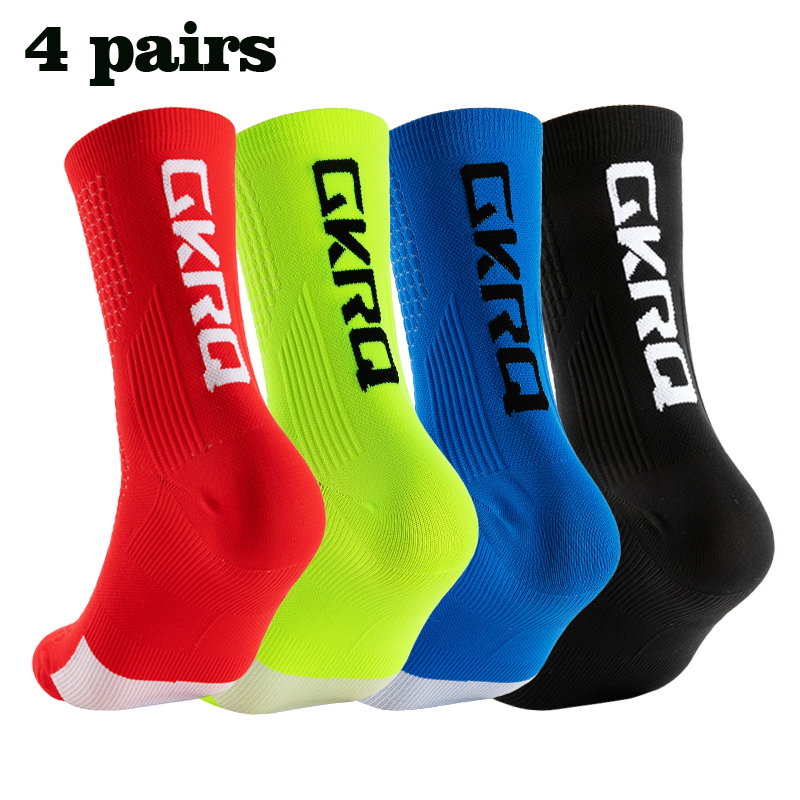 Mountain Biking Socks - GKRQ 4 Pasang Kaus Kaki Bersepeda