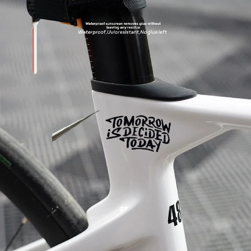 Mountain Biking Quotes - Stiker Sepeda untuk Rangka Sepeda, Stiker