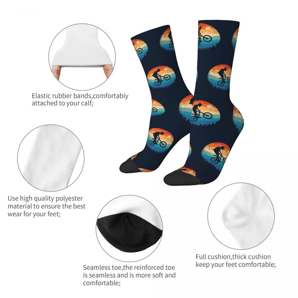 Kaus Kaki Gila Lucu untuk Pria - Mountain Biking Socks ulasan dan harga