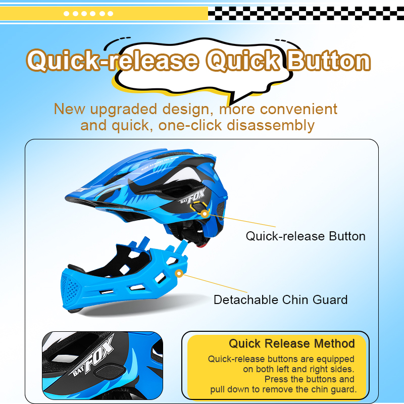 BATFOX Helm Sepeda Wajah Penuh - Mountain Biking Helmet Full Face ulasan dan harga