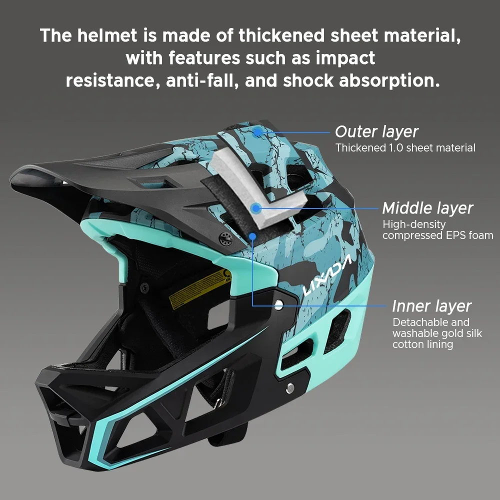 Helm Sepeda Gunung Full Face M - Mountain Biking Helmet Full Face ulasan dan harga