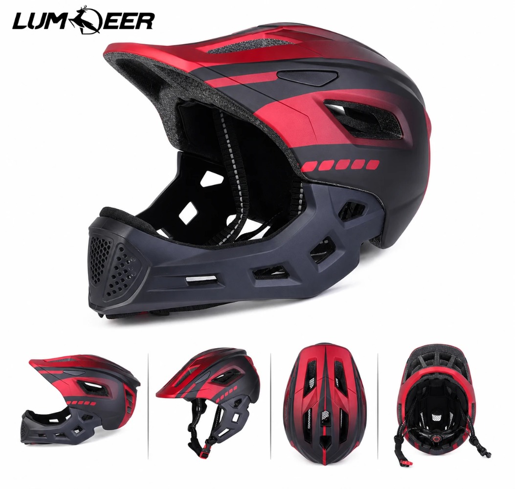 Helm MTB Anak LUMDEER Set Perl - Mountain Biking Helmet Kids ulasan dan harga