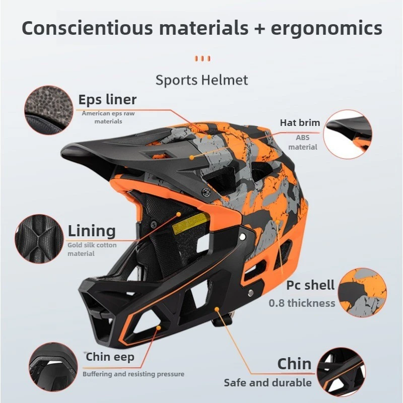 Helm Sepeda Gunung Full Face D - Mountain Biking Helmet Full Face ulasan dan harga