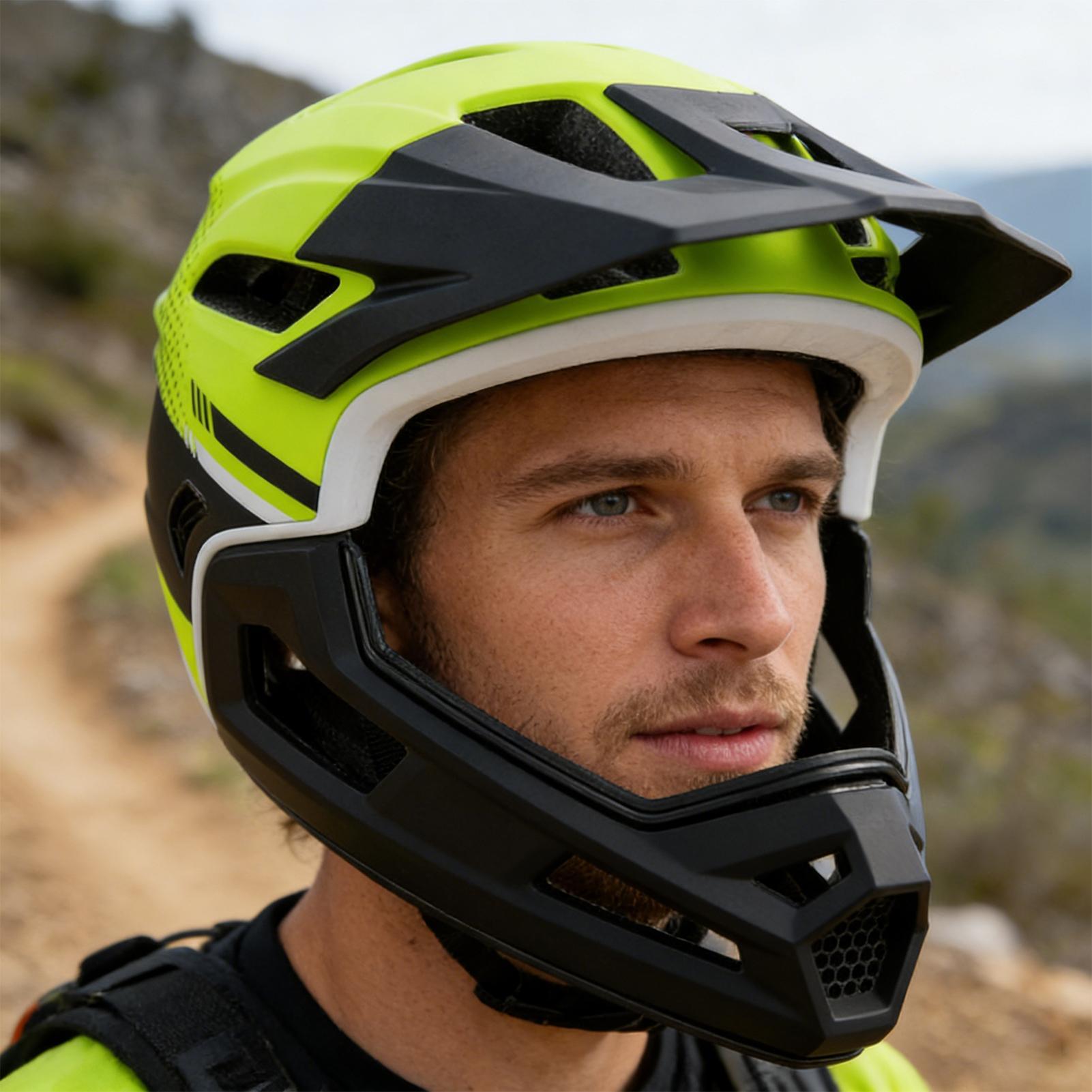 Helm Sepeda Full Face Pelindun - Mountain Biking Helmet Full Face ulasan dan harga